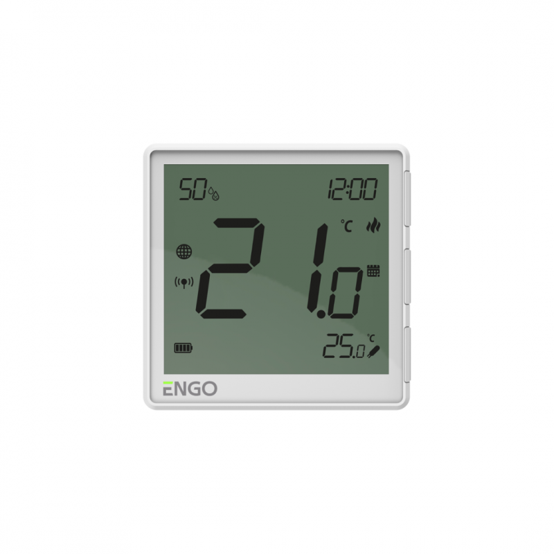 ENGO, безжичен цифров термостат със ZigBee, вградена батерия, захранване с Type-C 5V DC, бял - цена: 310.27лв. (158.64€)