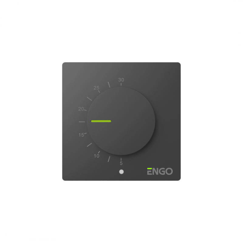 ENGO, жичен електронен термостат, захранване 230 V, за подово, отопление / охлаждане, черен - цена: 64.82лв. (33.14€)