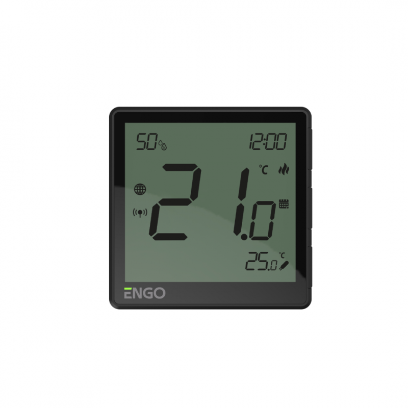 ENGO, жичен цифров термостат Smart със ZigBee комуникация, измерва и влажност, черен - цена: 323.75лв. (165.53€)