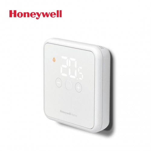 Honeywell, термостат DT4R безжичен, с дисплей, с приемник, бял @А