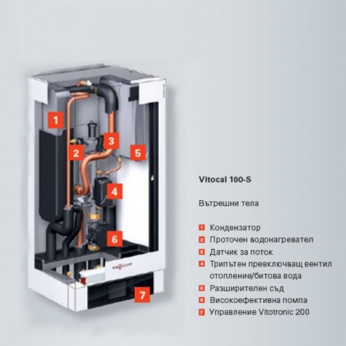 Viessmann, термопомпа Vitocal 100-S AWB-E-AC 101.A12, 13kW/14,8kW от./охл., 400V