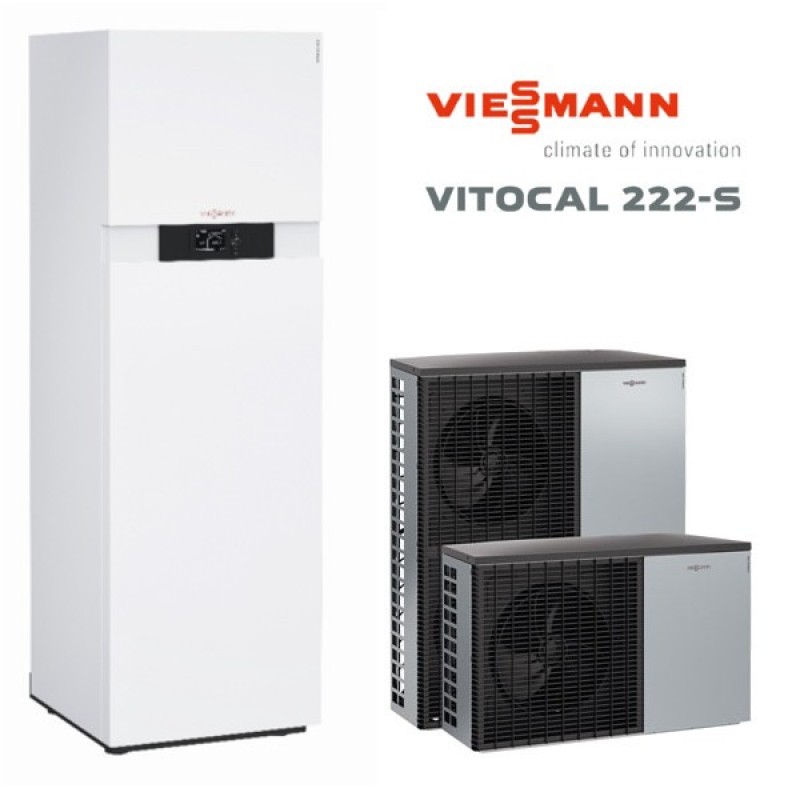 Viessmann, термопомпа Vitocal 222-S AWBT-M-E-AC 221.C13, 13.8kW/7.5kW от./охл., 230V - цена: 25,204.00лв. (12886.60€)