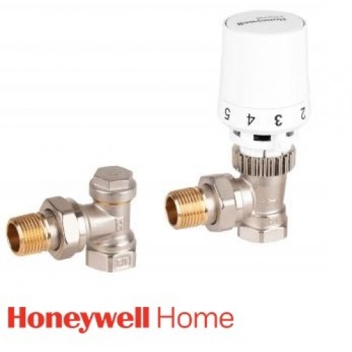 К-КТ ТЕРМОГЛАВА, РАДИАТОРЕН И СЕКРЕТЕН ВЕНТИЛ HONEYWELL ЪГЛОВ ЗА АДАПТОР ЕВРОКОНУС 3/4" Ф.16